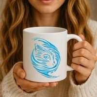 Blue Cat Wave Coffee Mug thumb 3