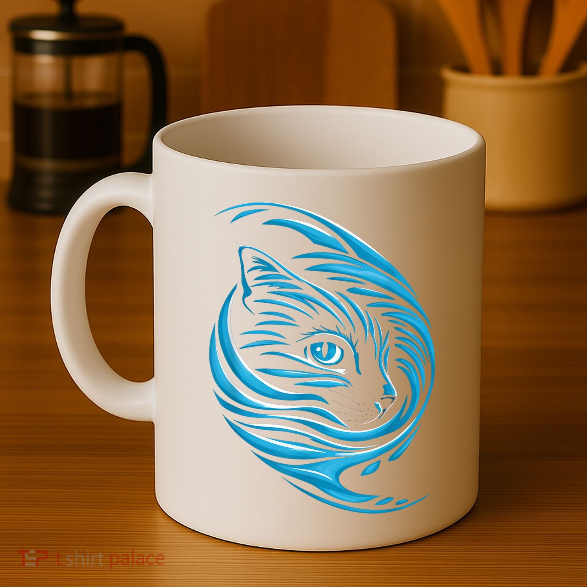 Blue Cat Wave Coffee Mug