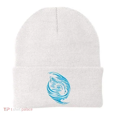 Blue Cat Wave Beanie