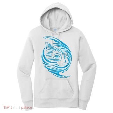 Blue Cat Wave Women's Hoodie