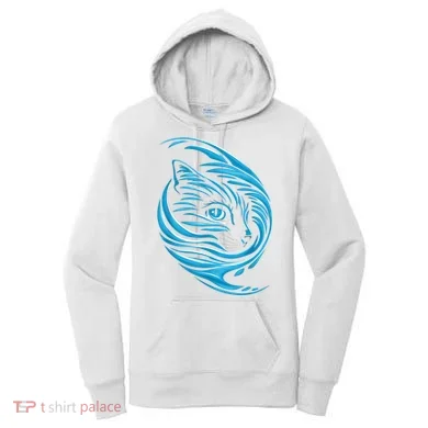 Blue Cat Wave Women's Hoodie
