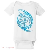 Blue Cat Wave Baby Bodysuit thumb 0