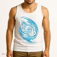 Blue Cat Wave Tank Top thumb 3