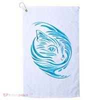Blue Cat Wave Golf Towel thumb 0
