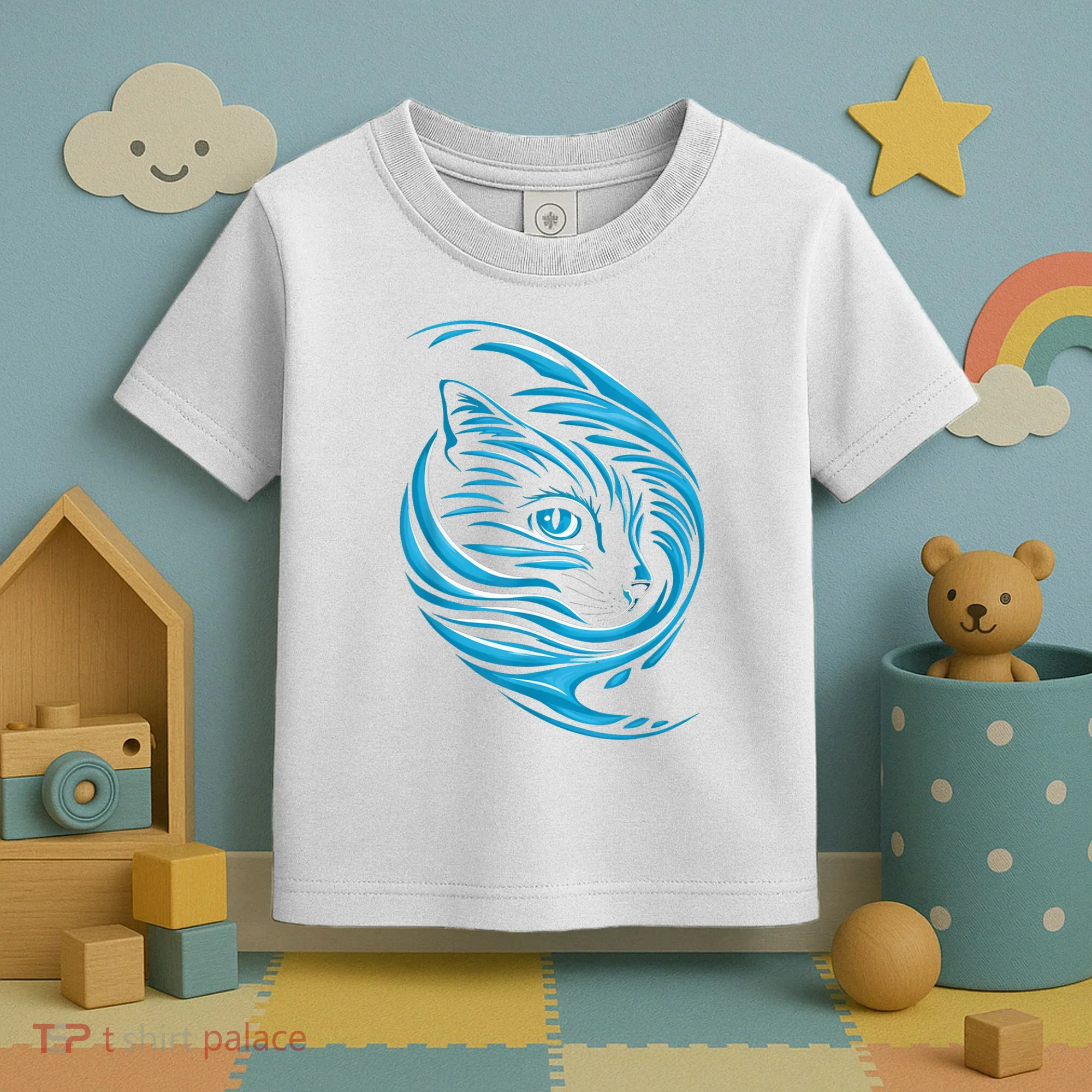 Blue Cat Wave Toddler T-Shirt
