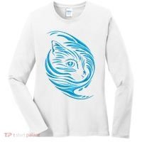 Blue Cat Wave Women's Long Sleeve Shirt thumb 0