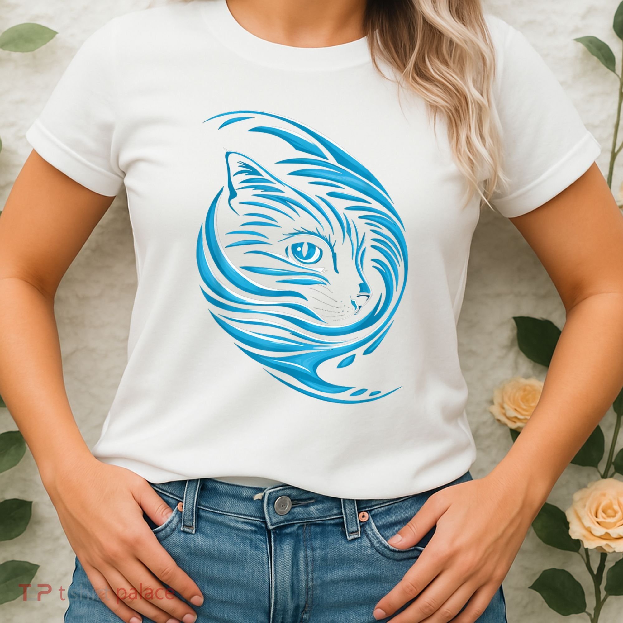 Blue Cat Wave Women's T-Shirt