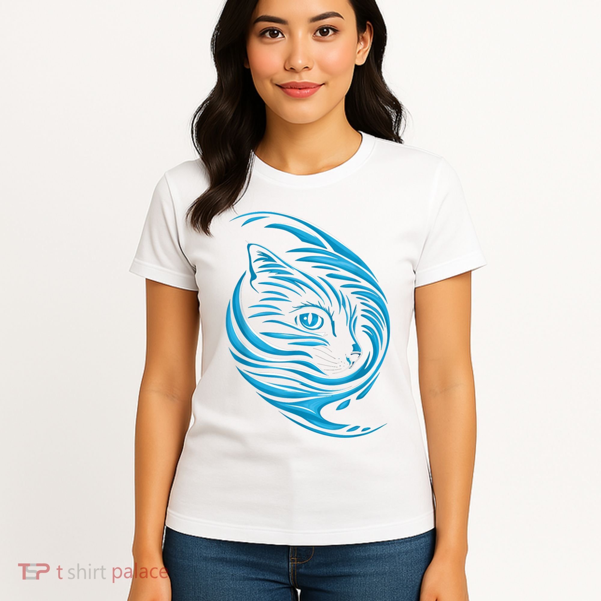 Blue Cat Wave Women's T-Shirt