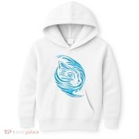 Blue Cat Wave Kids Hoodie thumb 0
