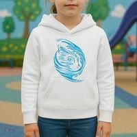 Blue Cat Wave Kids Hoodie thumb 3