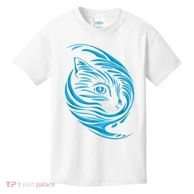 Blue Cat Wave Kids T-Shirt