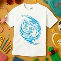 Blue Cat Wave Kids T-Shirt thumb 3