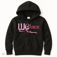 Breast Cancer Warrior Awareness Kids Hoodie thumb 0