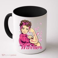 Breast Cancer Warrior Rosie Riveter Pink Ribbon Unbreakable Coffee Mug thumb 0