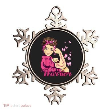 Breast Cancer Warrior Rosie Riveter Pink Ribbon Unbreakable Ornament