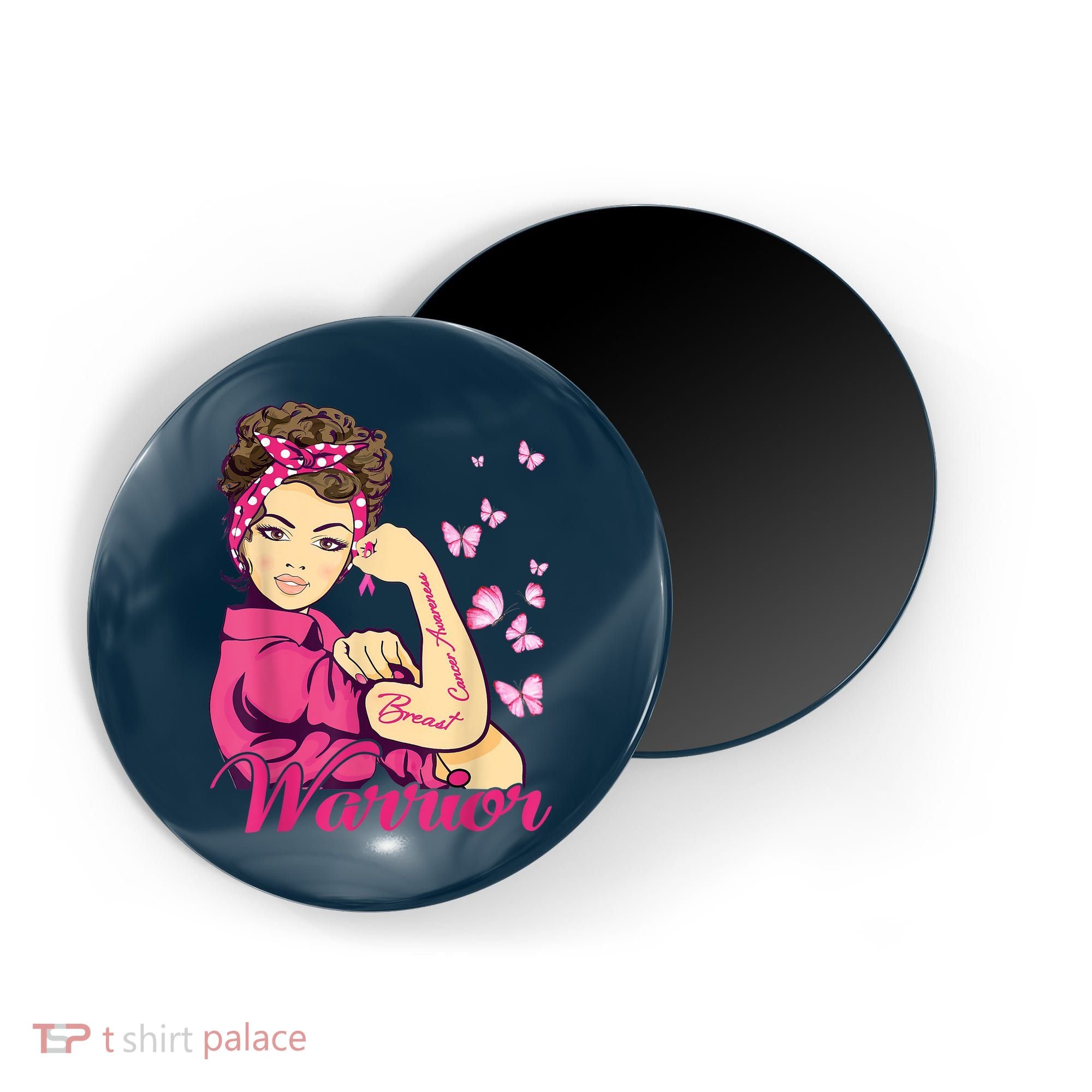 Breast Cancer Warrior Rosie Riveter Pink Ribbon Unbreakable Magnet