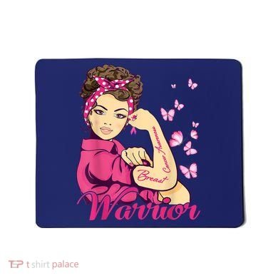 Breast Cancer Warrior Rosie Riveter Pink Ribbon Unbreakable Mousepad