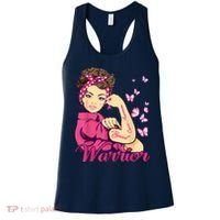 Breast Cancer Warrior Rosie Riveter Pink Ribbon Unbreakable Women's Tank Top thumb 0