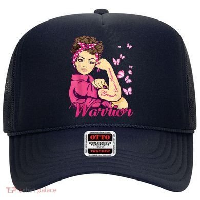 Breast Cancer Warrior Rosie Riveter Pink Ribbon Unbreakable Hat