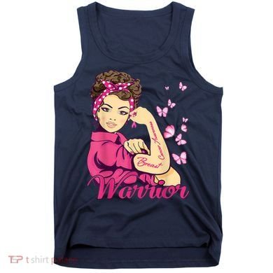 Breast Cancer Warrior Rosie Riveter Pink Ribbon Unbreakable Tank Top