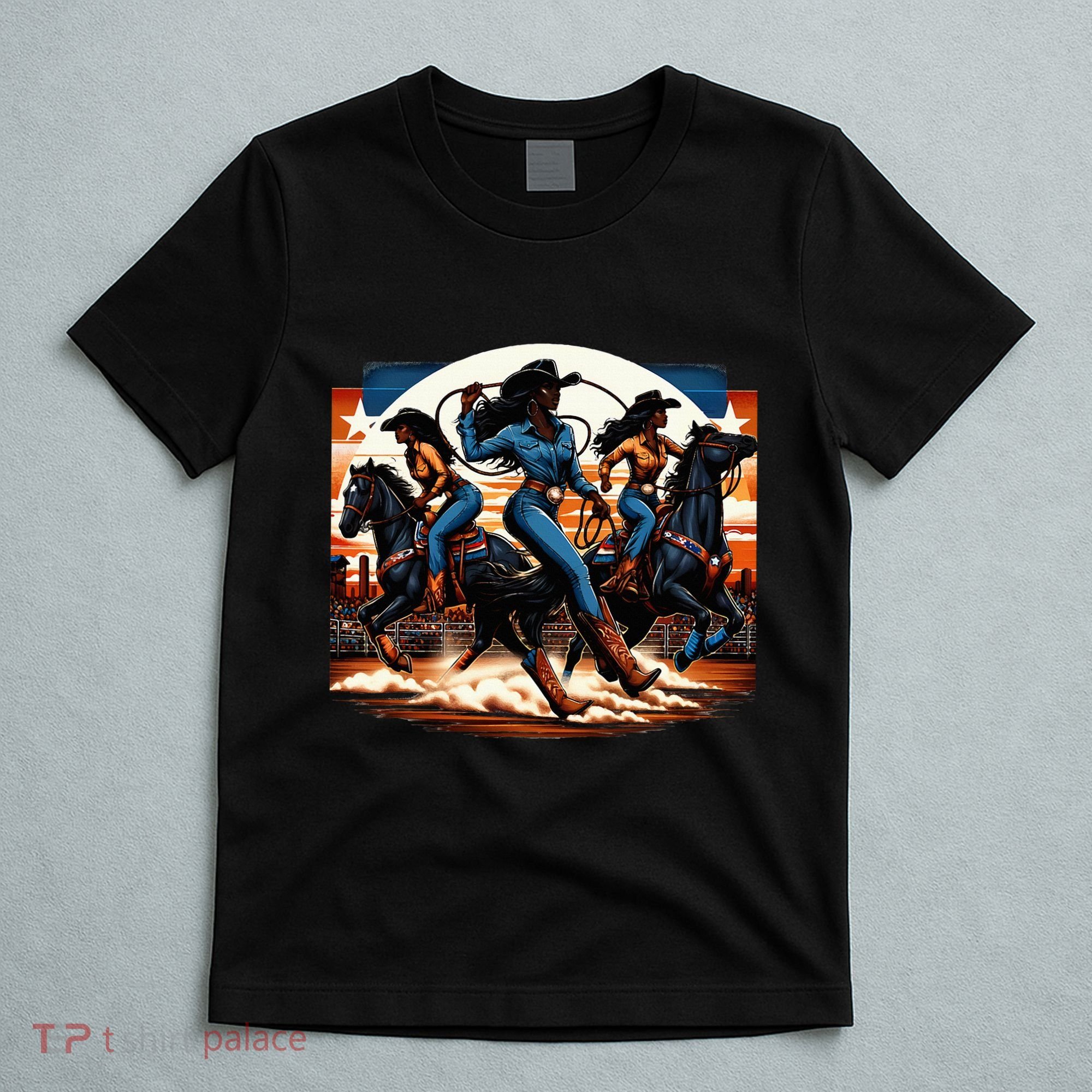 Black Cowgirl Western Rodeo Melanin Black History Texas T-Shirt