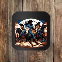 Black Cowgirl Western Rodeo Melanin Black History Texas Coaster thumb 0