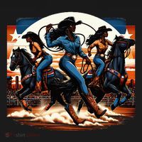 Black Cowgirl Western Rodeo Melanin Black History Texas Mousepad thumb 1