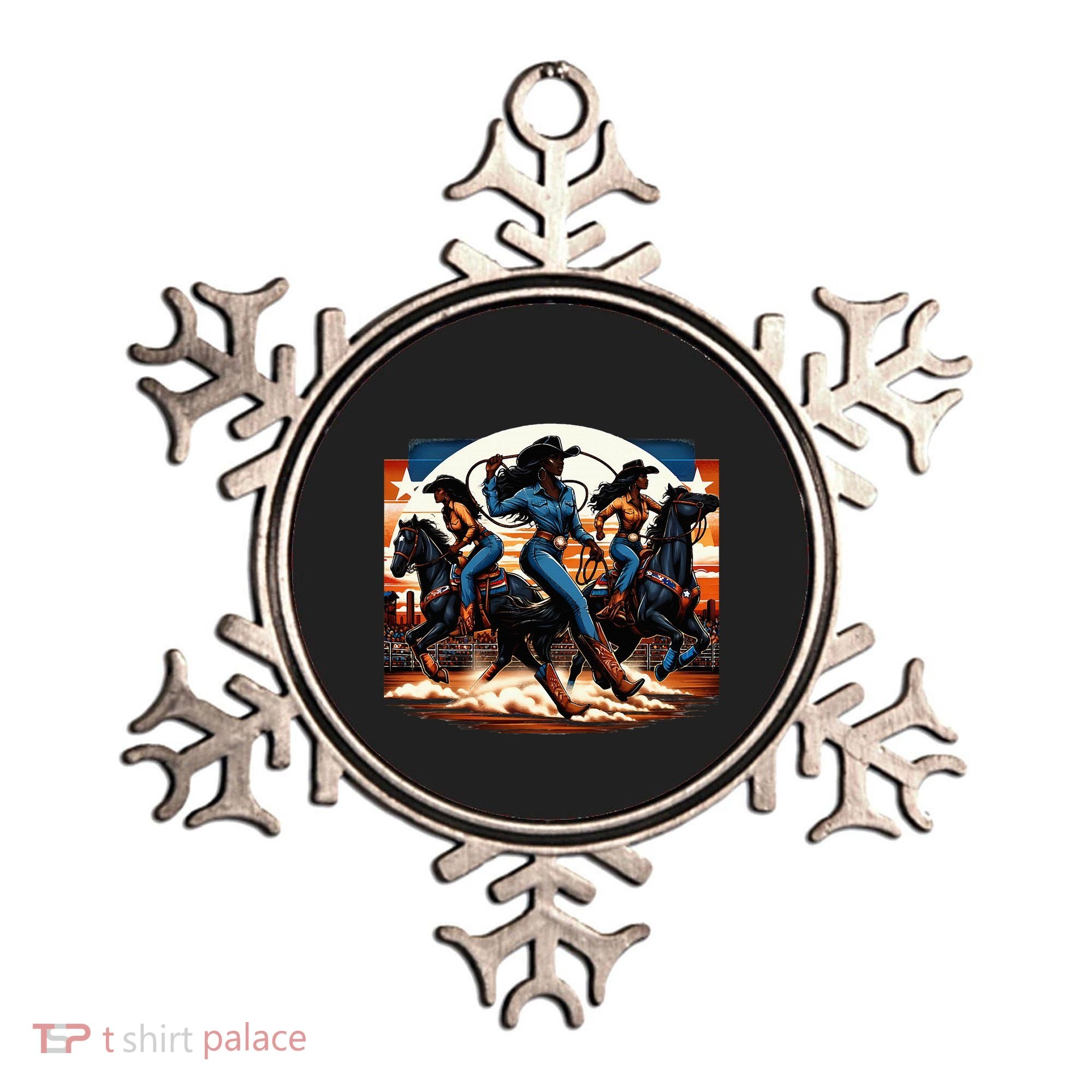 Black Cowgirl Western Rodeo Melanin Black History Texas Ornament