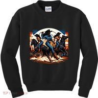 Black Cowgirl Western Rodeo Melanin Black History Texas Kids Sweatshirt thumb 0