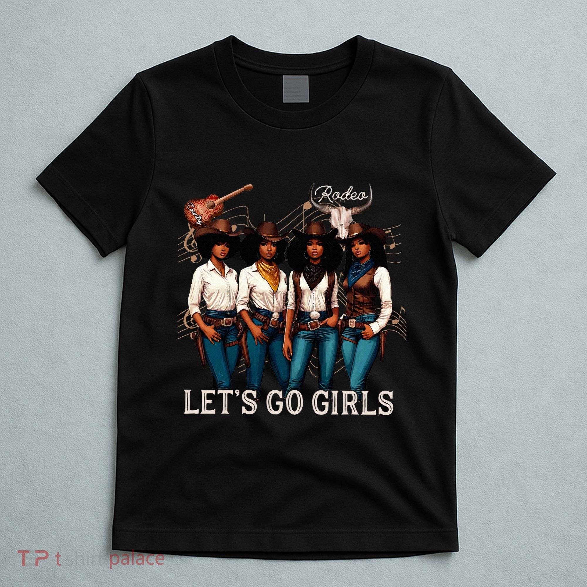 Black Cowgirl Western Rodeo Melanin Juneteenth Texas T-Shirt