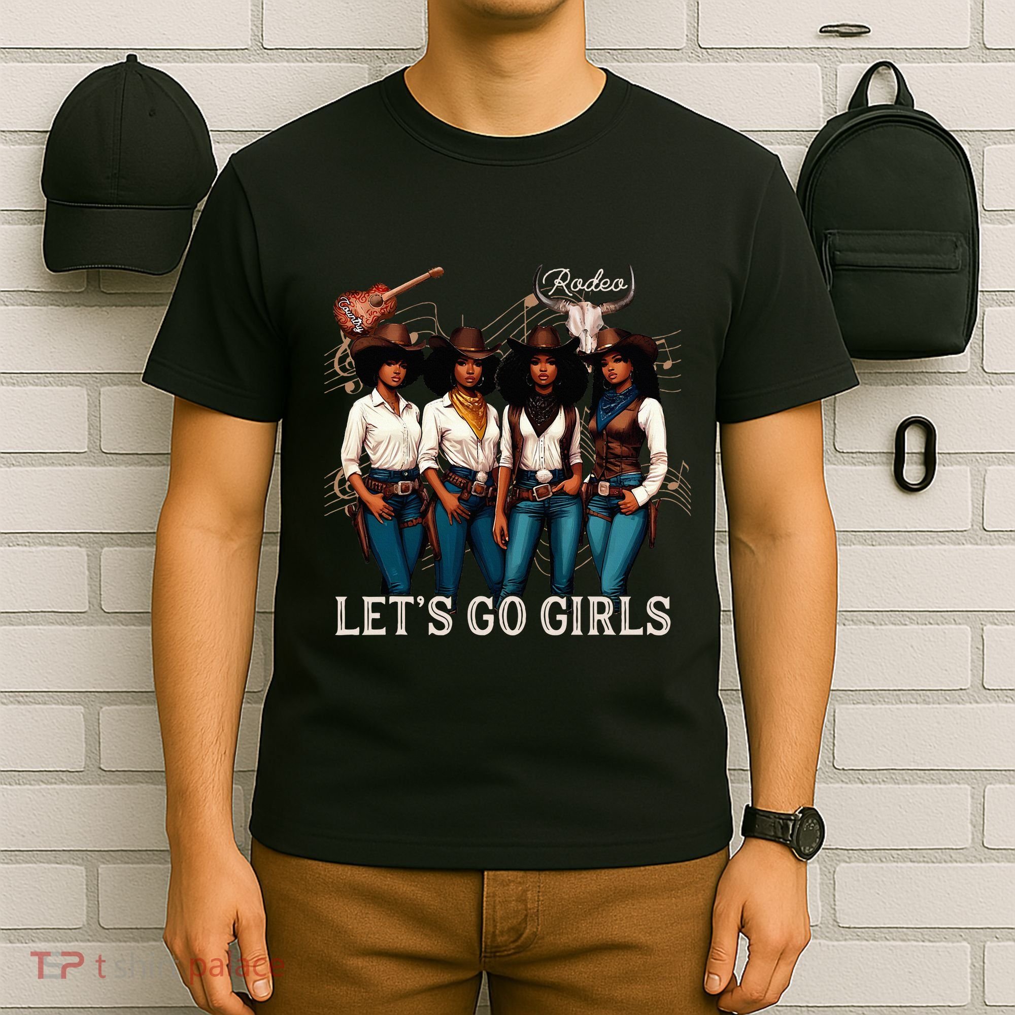 Black Cowgirl Western Rodeo Melanin Juneteenth Texas T-Shirt