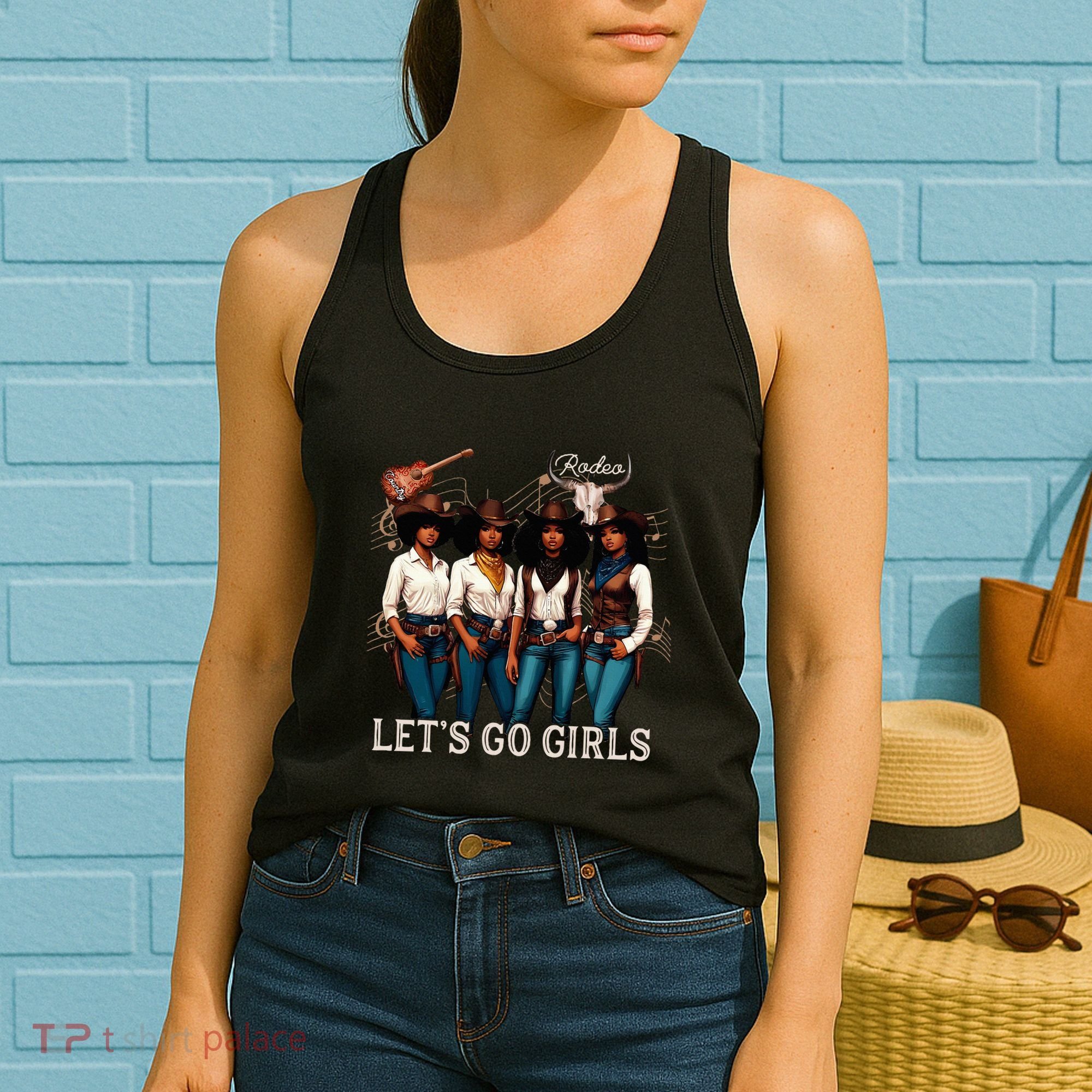 Black Cowgirl Western Rodeo Melanin Juneteenth Texas Women's Tank Top
