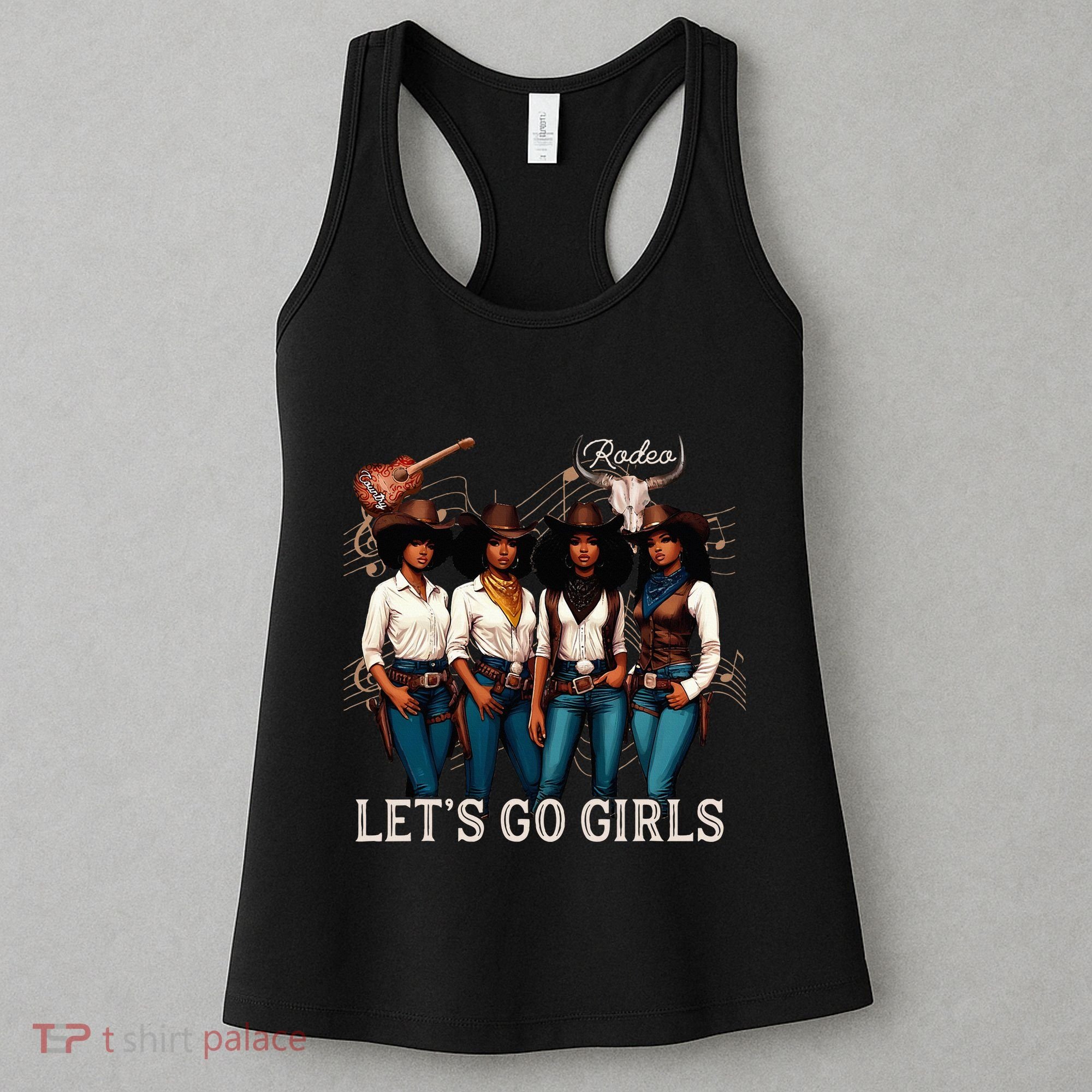 Black Cowgirl Western Rodeo Melanin Juneteenth Texas Women's Tank Top