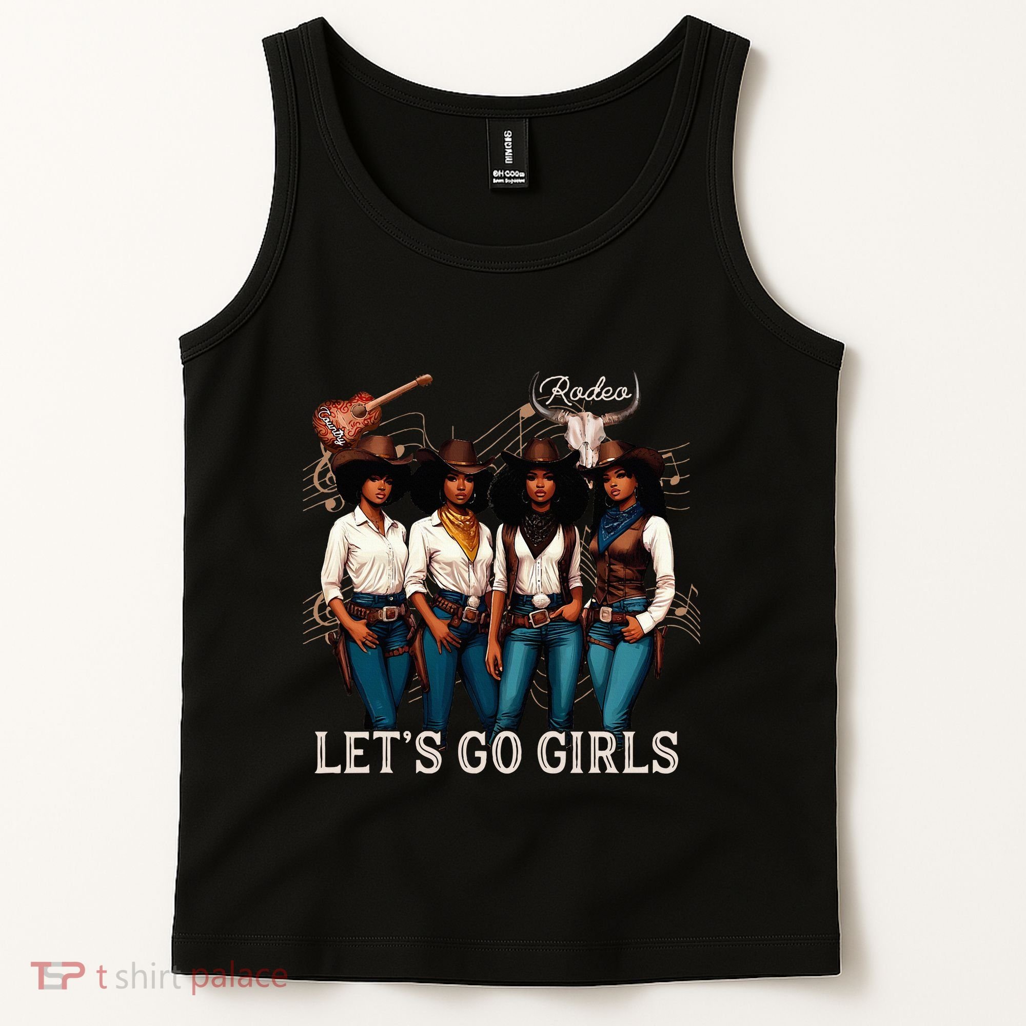 Black Cowgirl Western Rodeo Melanin Juneteenth Texas Tank Top