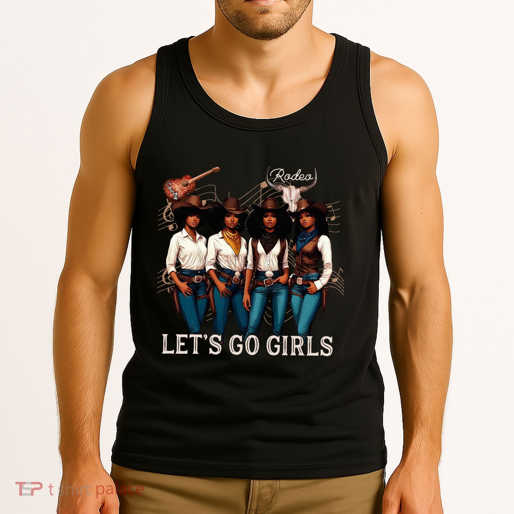 Black Cowgirl Western Rodeo Melanin Juneteenth Texas Tank Top