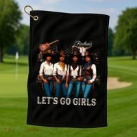 Black Cowgirl Western Rodeo Melanin Juneteenth Texas Golf Towel thumb 1