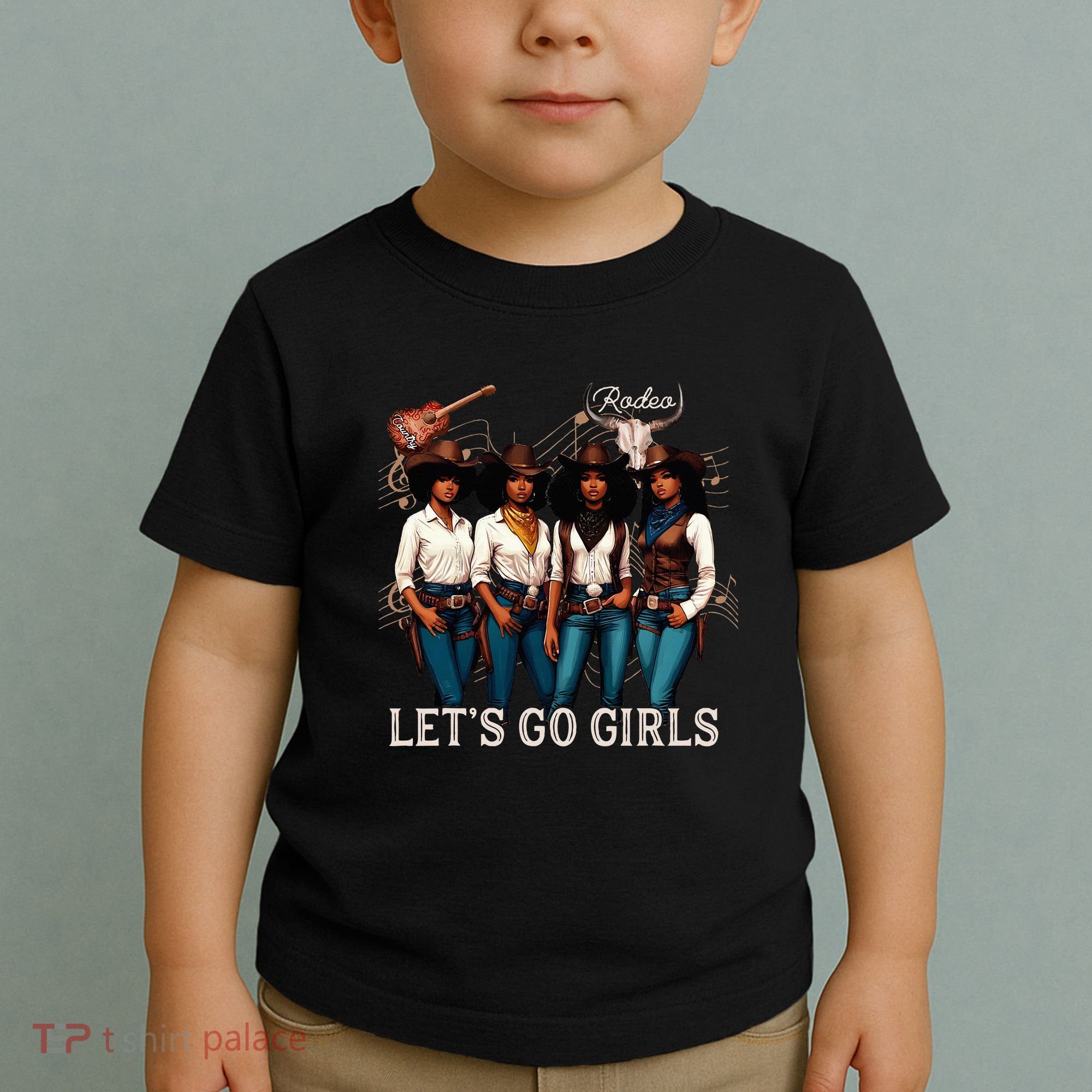 Black Cowgirl Western Rodeo Melanin Juneteenth Texas Toddler T-Shirt