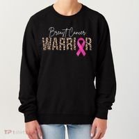Breast Cancer Warrior Pink Ribbon Cheetah Women's Sweatshirt thumb 0