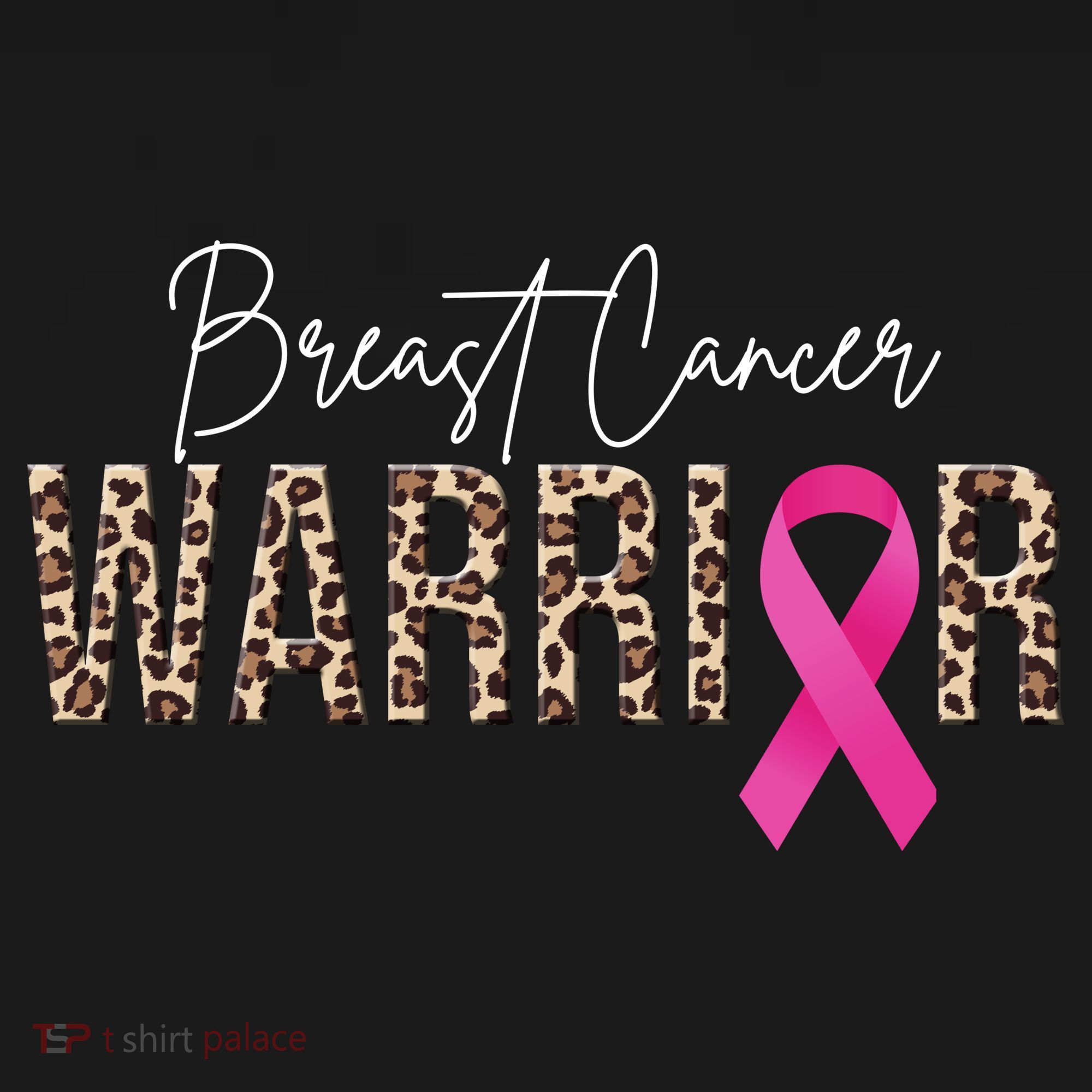 Breast Cancer Warrior Pink Ribbon Cheetah Backpack