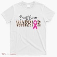 Breast Cancer Warrior Pink Ribbon Cheetah T-Shirt thumb 0