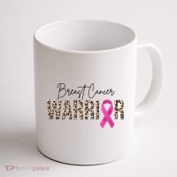 Breast Cancer Warrior Pink Ribbon Cheetah Coffee Mug thumb 1