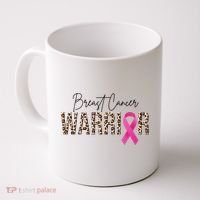Breast Cancer Warrior Pink Ribbon Cheetah Coffee Mug thumb 0