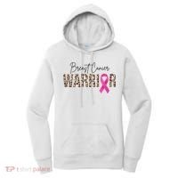 Breast Cancer Warrior Pink Ribbon Cheetah Women's Hoodie thumb 0