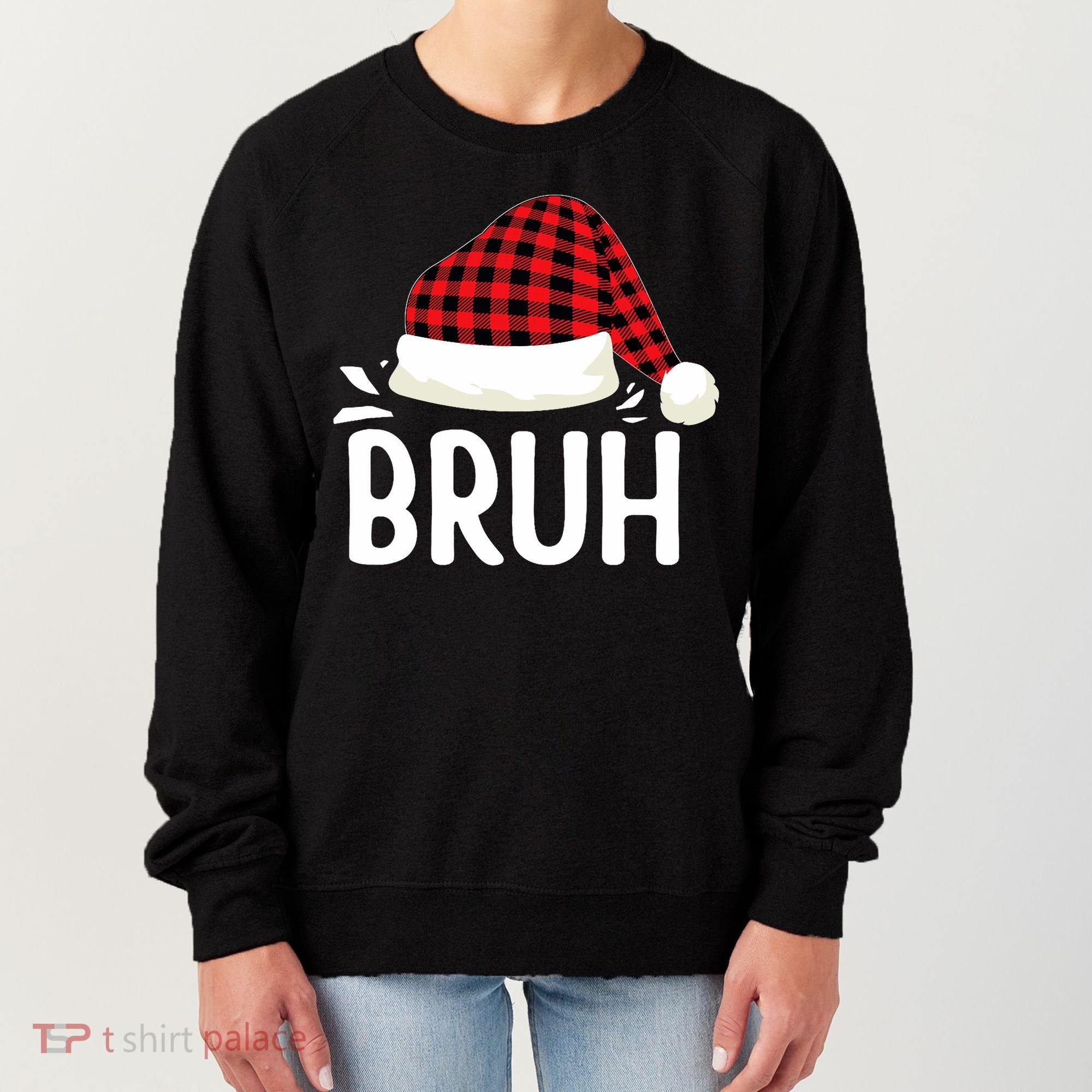 Bruh Christmas Xmas Funny Christmas Pajama Women's Sweatshirt