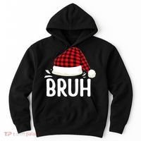 Bruh Christmas Xmas Funny Christmas Pajama Hoodie thumb 0
