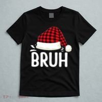 Bruh Christmas Xmas Funny Christmas Pajama T-Shirt thumb 5