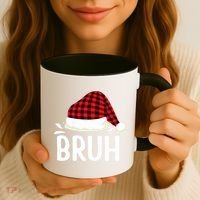 Bruh Christmas Xmas Funny Christmas Pajama Coffee Mug thumb 3