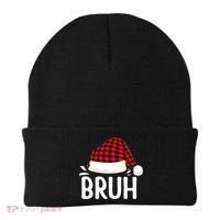 Bruh Christmas Xmas Funny Christmas Pajama Beanie thumb 0