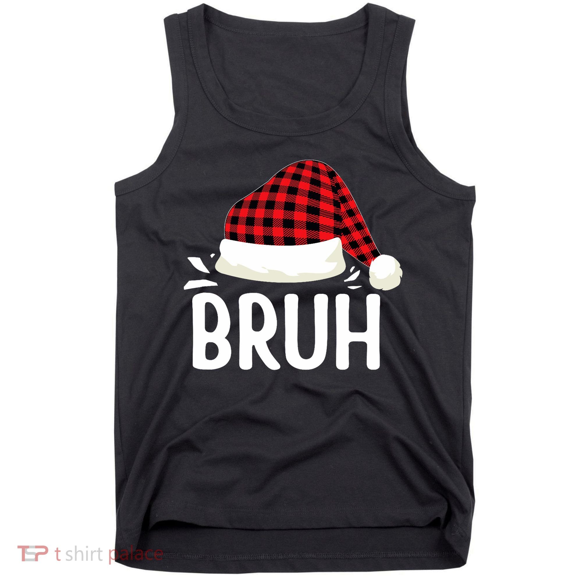 Bruh Christmas Xmas Funny Christmas Pajama Tank Top