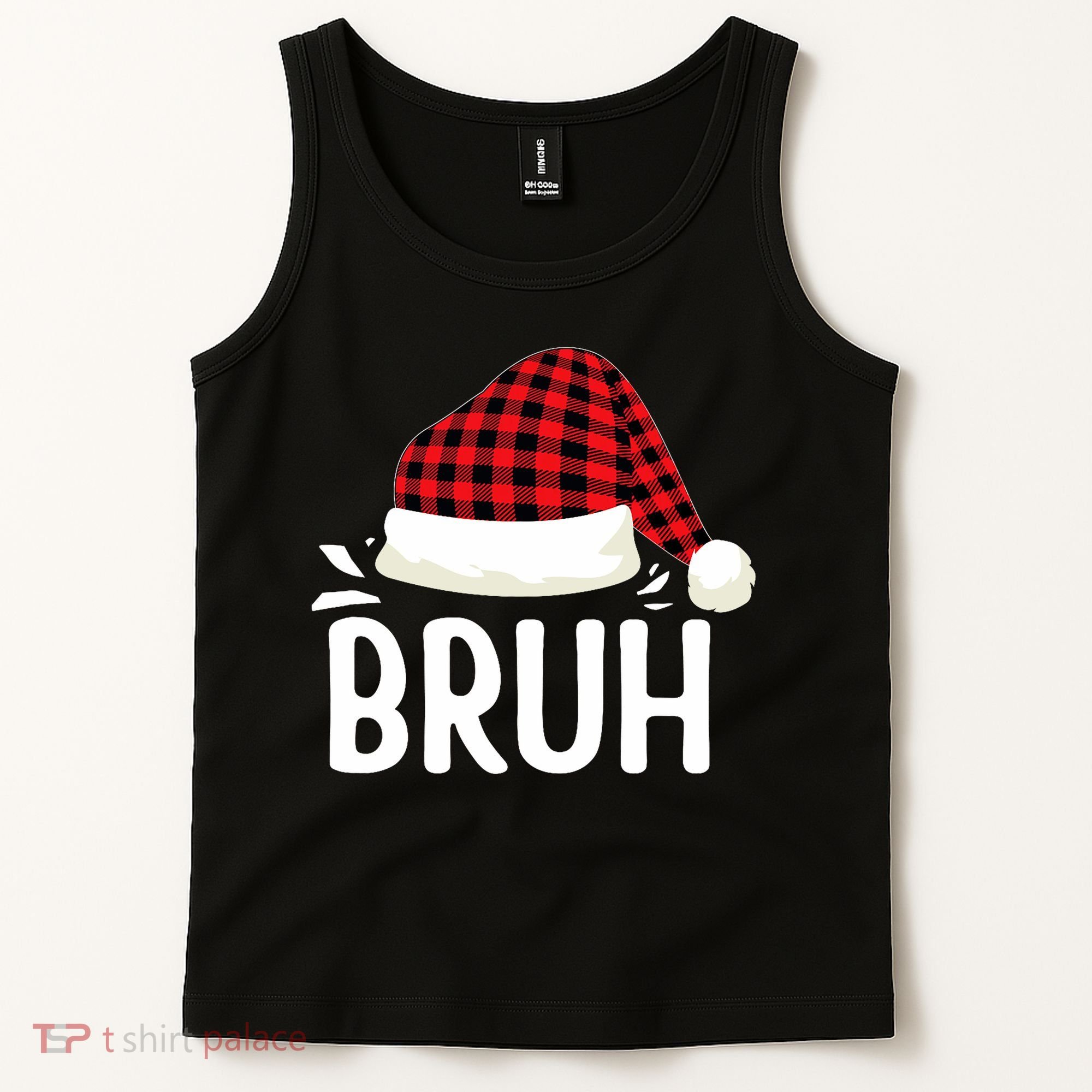 Bruh Christmas Xmas Funny Christmas Pajama Tank Top